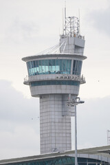 Air traffic control tower of Ataturk Airport in Istanbul, Turkiye