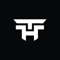 TH HT Logo Design, Creative Minimal Letter HT TH Monogram © Mamoon