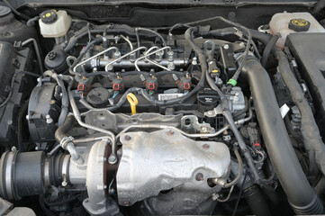 Euro 6 diesel car engine.