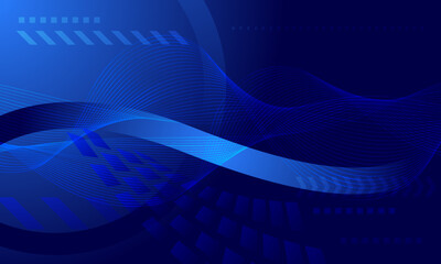 abstract blue curve lines connection technology background
