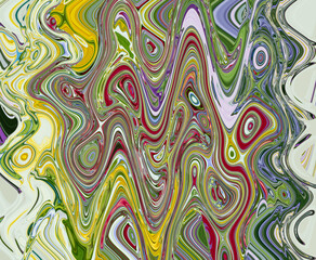 Distorted photo, abstract background in bright colors. Psychedelic design.
