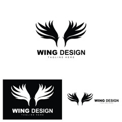 Wings Logo, Phoenix Logo, Bird Wing Vector, Template Illustration, Wing Brand Design