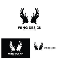 Wings Logo, Phoenix Logo, Bird Wing Vector, Template Illustration, Wing Brand Design