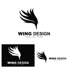 Fototapeta premium Wings Logo, Phoenix Logo, Bird Wing Vector, Template Illustration, Wing Brand Design