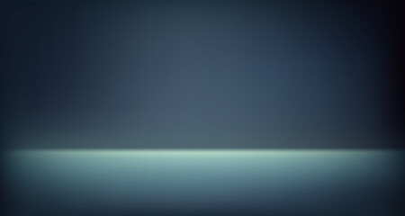 Abstract illuminated empty dark room. Design template. 3d vector background