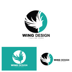 Wings Logo, Phoenix Logo, Bird Wing Vector, Template Illustration, Wing Brand Design