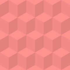 Isometric seamless pattern. Modern color design. Vector. 