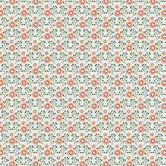 Fototapeta premium Han Drawn Leaf & flower Seamless Pattern Design