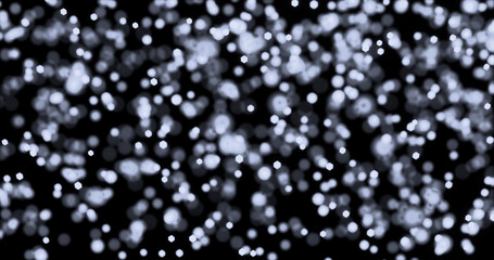 Abstract Christmas bokeh background .  blue blurred shiny lights.