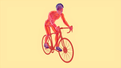 Abstract background of a cyclist design