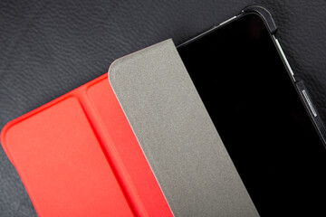image of tablet case leather background 