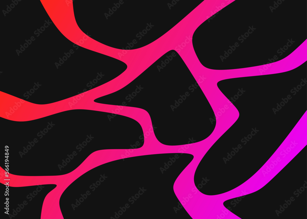 Poster abstract background with gradient color wavy line pattern