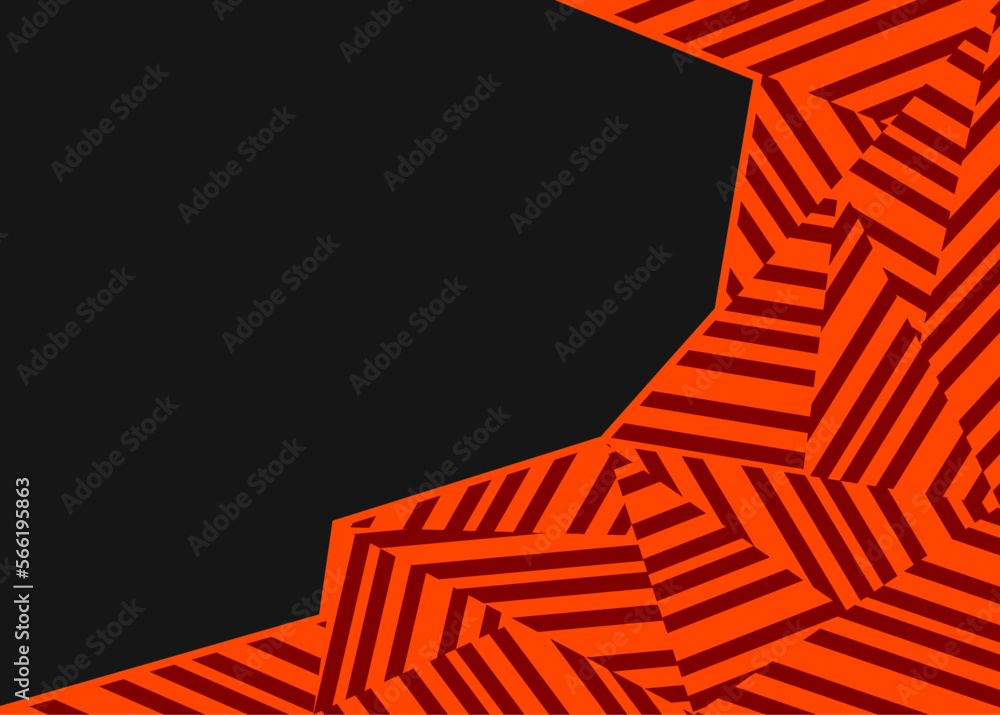 Poster abstract background with dazzle camouflage pattern and with some copy space area