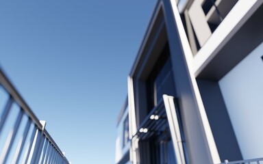 Fototapeta premium modern office building with sky background