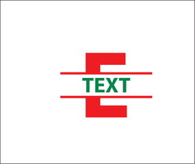 Obraz premium initial letter E logotype company name