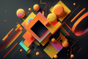 An abstract image featuring vibrant geometric shapes, symbolizing the fluidity and complexity of data, with a touch of neon highlights