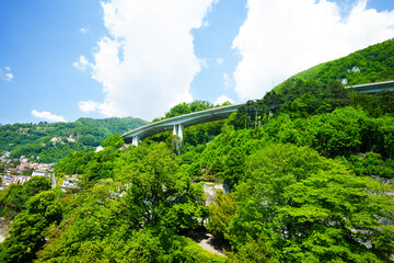 Overpass over a mountain