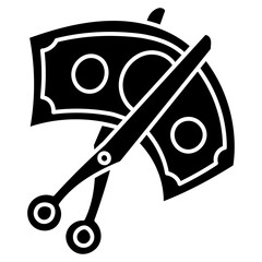 PRICE CUT glyph icon