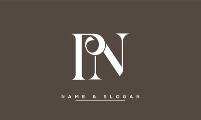 PN,  NP,  P,  N   Abstract  Letters  Logo  Monogram © fozia