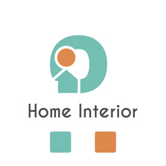 O Letter With Home House Icon for Home Interior, Architecture, Furniture Business Logo Idea Template