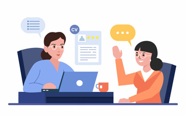 HR recruitment concept, interview with the candidate job interview 