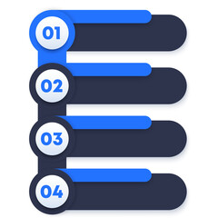 Obraz premium 1, 2, 3, 4 steps, vertical timeline, elements for business infographics