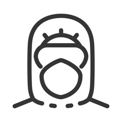 Pixel perfect, editable stroke, up scalable, line, vector bloop icon.