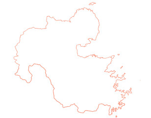 大分県　地図　白色　イラスト