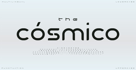 Soft rounded sans serif typography, futuristic typeface, sleek clean and minimalistic font for innovative product. Vector illustration © artyway