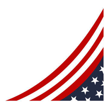 american flag arrow illustration for corner and border decoration or ornament background element
