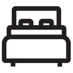 Bed, Outline Icon