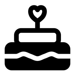 cake glyph icon