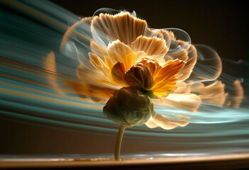Mystical Magic: AI-Generated 3D Luminescent Flowers in High-Speed Visual Splendor