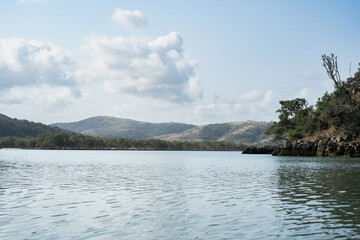 lake and mountains