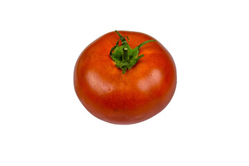 Ripe tomato isolated on the white background