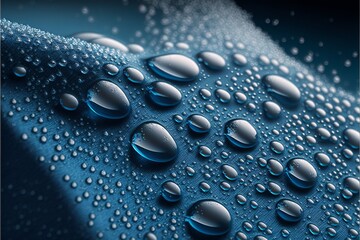 Close-up of water drops on fabric