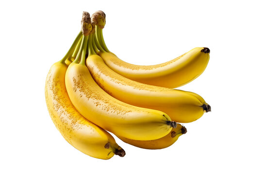 Bananas Take Center Stage on a Pure White Background