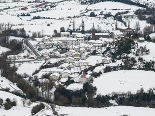 Snowy town. Erro.  Erro Valley