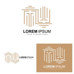 Pillar Logo, Law Design, Building Construction Pillar Vector, Product Brand Illustration Icon