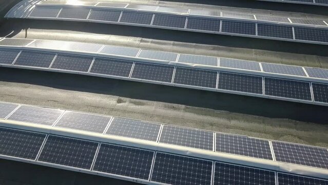 Solar Panel array aerial view