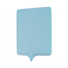 3d retro speech bubble chat icon isolated