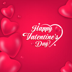 Happy valentine's day vector card with heart 