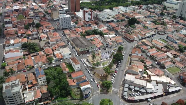 Araras, Sao Paulo, Brazil. January 29, 2023. Cortejo &aacute;guas de Oxal&aacute; religious festival in brazil, drone video, 4k.