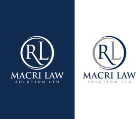 R L law logo vector templates