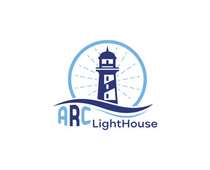 Lighthouse logo design vector templates 