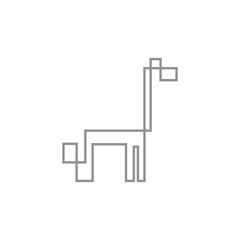 Simple giraffe line art logo. Animal logo for company, brand, product, business, and industry.