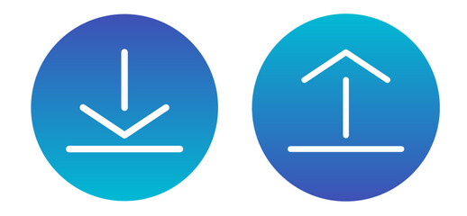 download and upload icon set