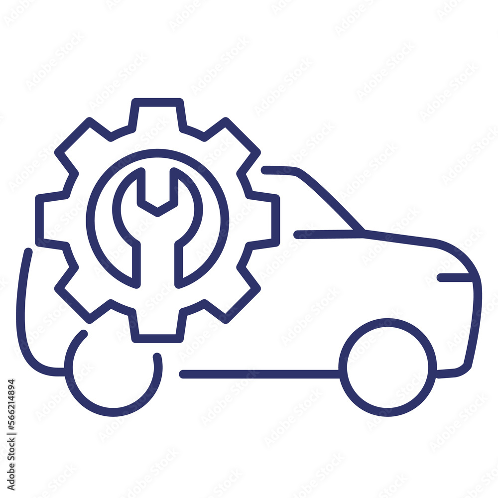 Canvas Prints car repair shop line icon