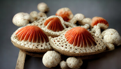High Angle View Of Mushrooms In Basket food