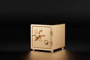 3d rendering finance safe box picture